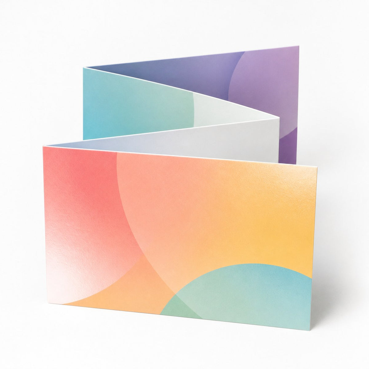 Postkarte, gefalzt auf DIN A6 quer, 4-seitig