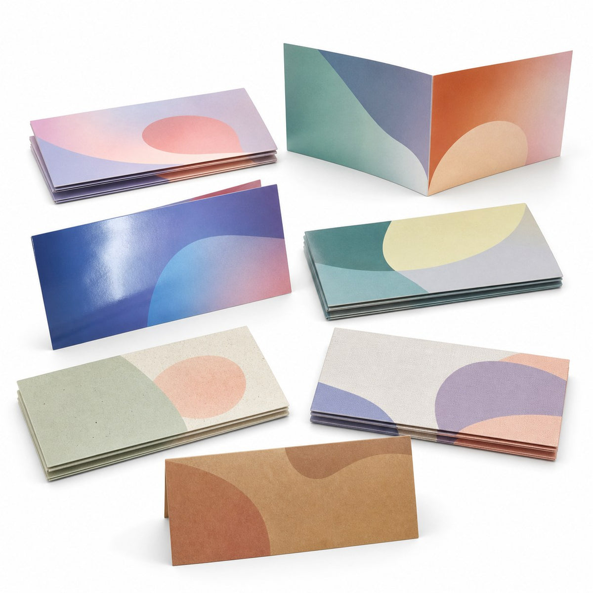 Faltblatt, gefalzt auf DIN lang quer (21,0 x 10,5 cm), horizontaler Mittelfalz, 4-seitig