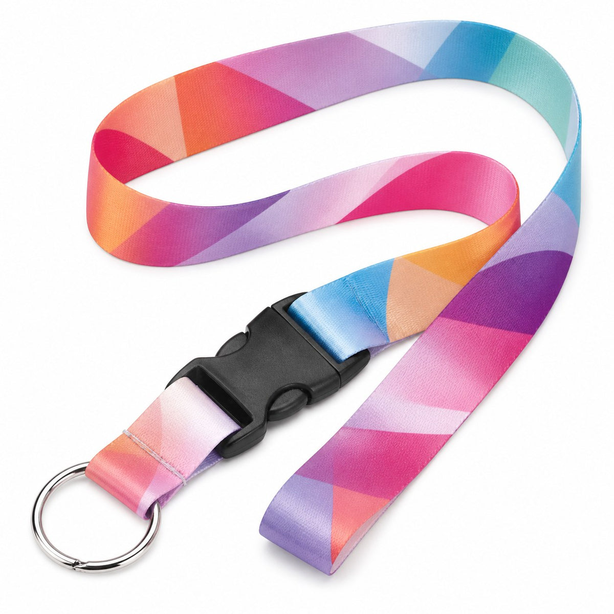 Lanyard mit Schnappverschluss, 25 mm Schlüsselbandbreite, einseitig bedruckt