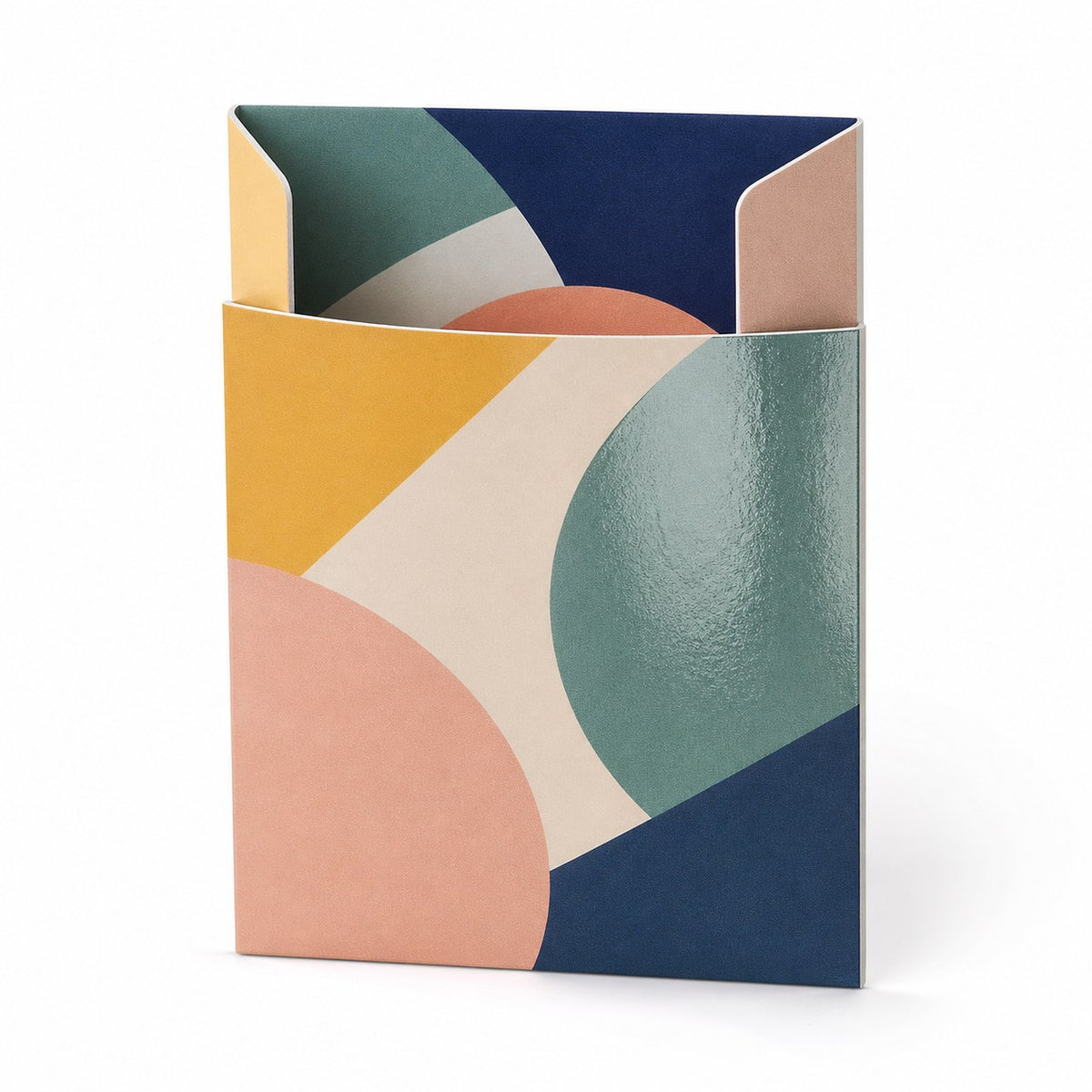 Kartenhülle 6,5 x 9,5 cm, 2-teilig mit 2 Laschen, 4/4 farbig, mit partieller UV-Lack-Veredelung – Bild 1