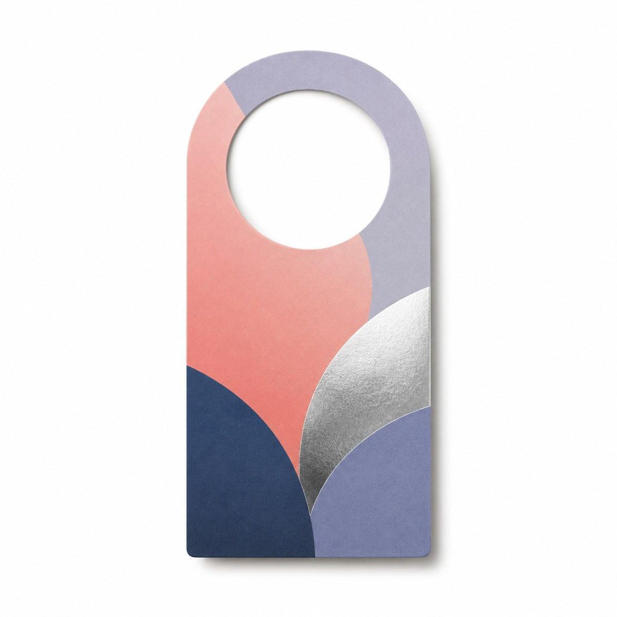 Flaschenanhänger 4/0-farbig mit Heissfolienprägung Silber