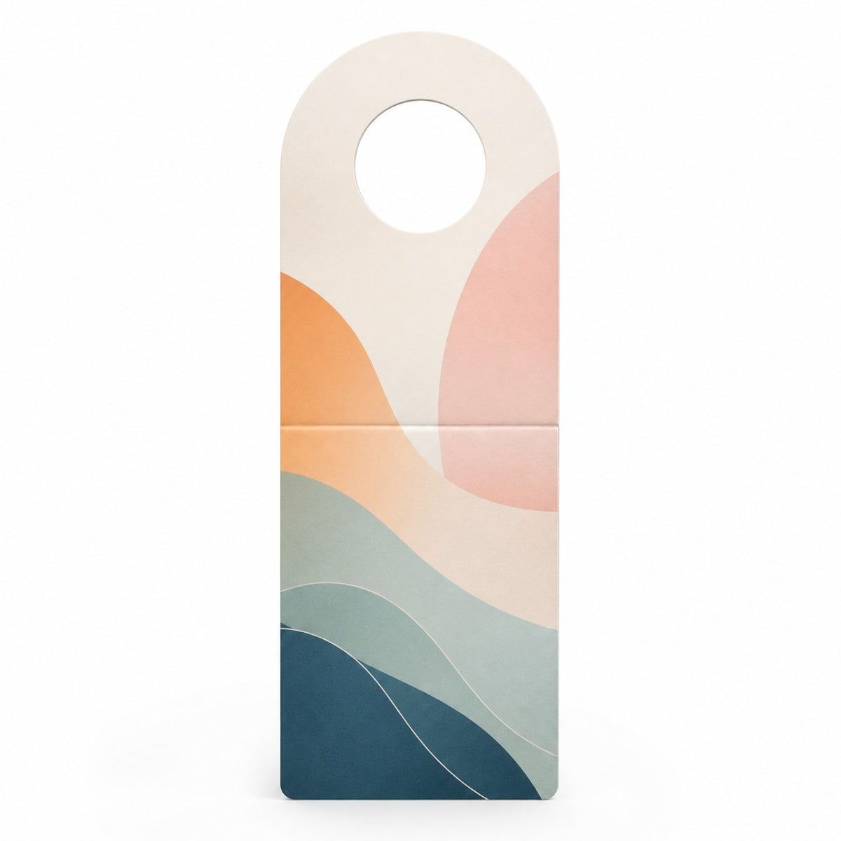 Flaschenanhänger 71 x 190 mm mit Falz, einseitig bedruckt, mit Softfeel-Folie