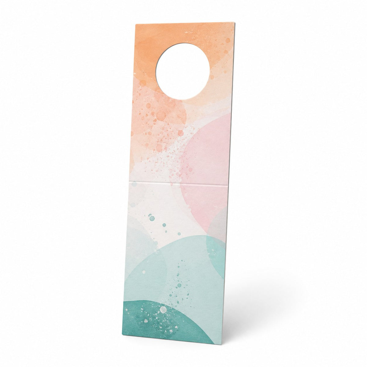 Flaschenanhänger 49 x 260 mm mit Falz, 4/0-farbig einseitig bedruckt, mit einseitiger Softfeel-Folie