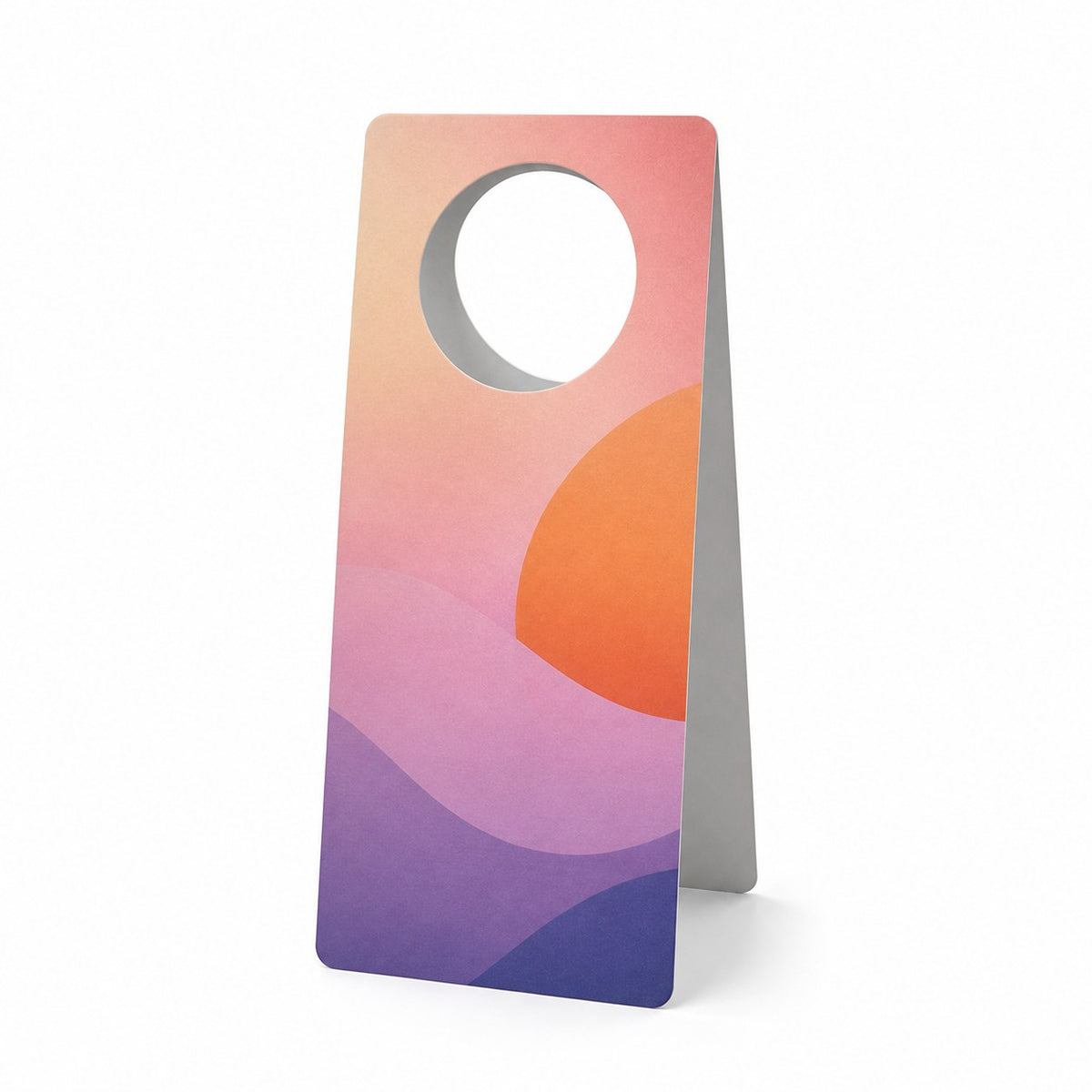 Flaschenanhänger 71 x 190 mm mit Falz, einseitig bedruckt, mit beidseitiger Softfeel-Folie