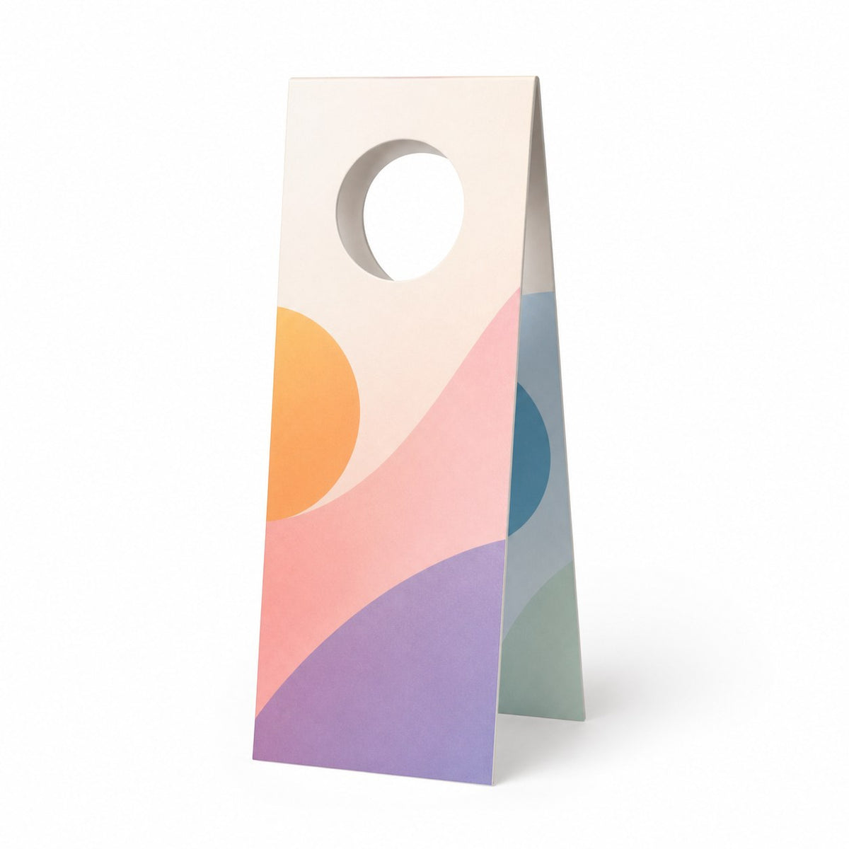 Flaschenanhänger 60 x 150 mm mit Falz, beidseitig bedruckt