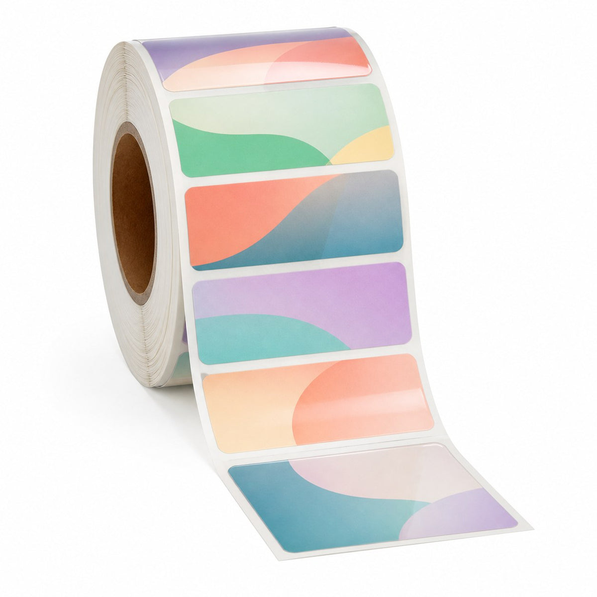 Hochwertige Etiketten auf Rolle rechteckig (4,5 x 1,5 cm)