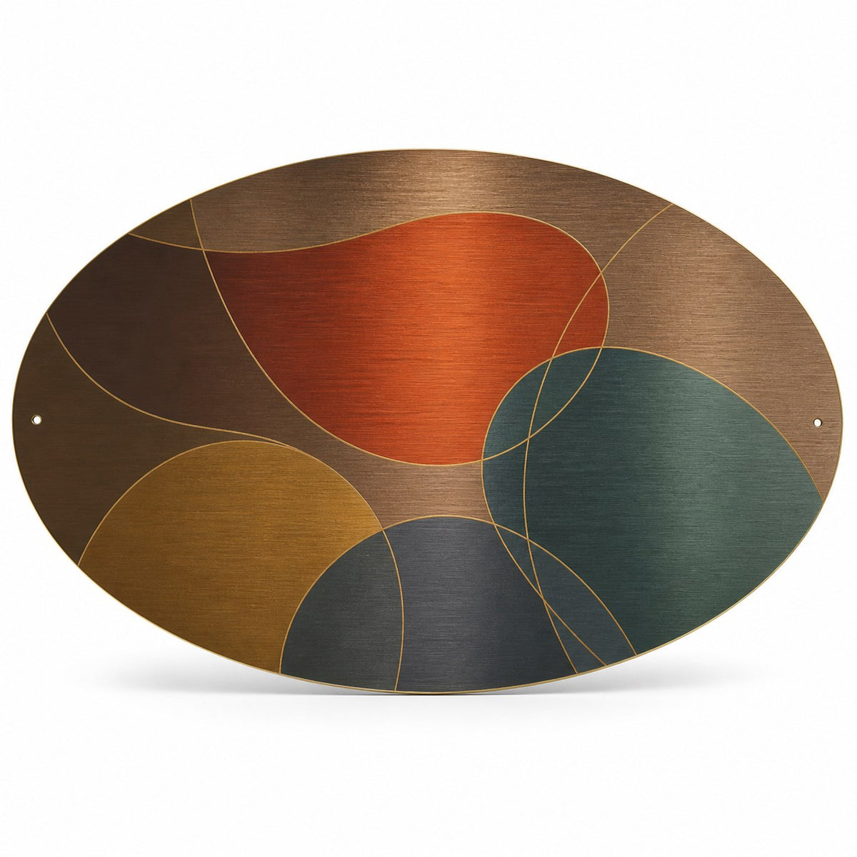 Aluminiumverbundplatte bronze gebürstet oval (oval konturgefräst)