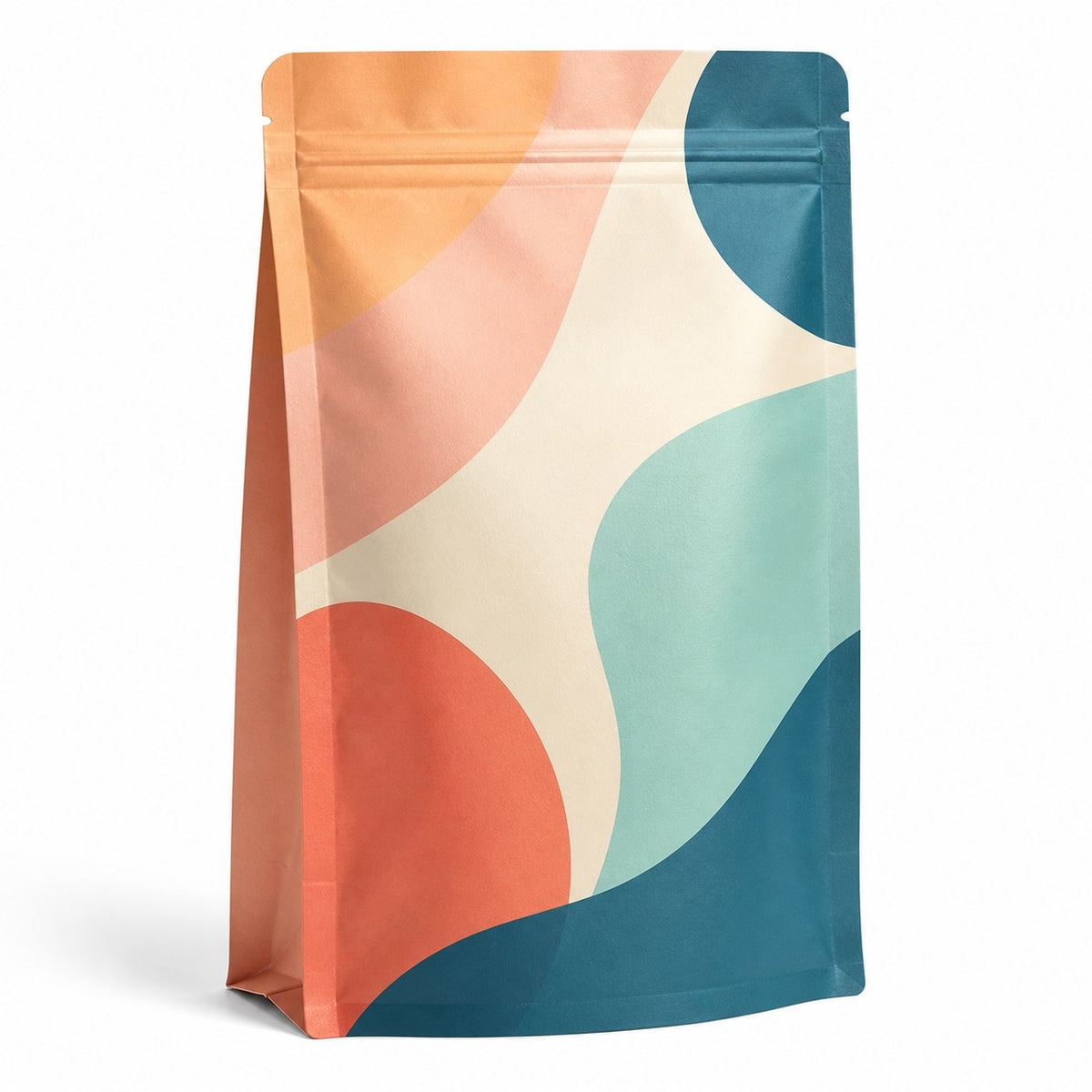 Aluminiumpapier-Standbodenbeutel 19 x 26 x 11 cm mit neutralem Boden, 4-farbig bedruckt