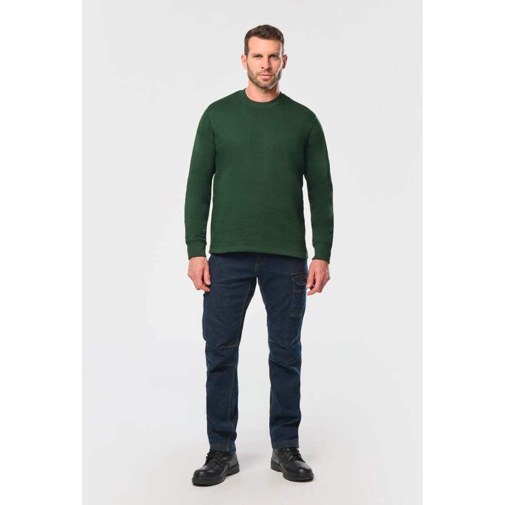 Denim-Herrenhose mit mehreren Taschen in Rueckseite - bedruckbar und bestickbar